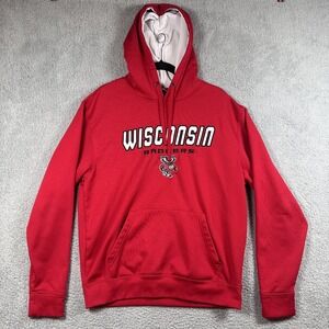 Wisconsin Badgers Hoodie Mens Large NCAA Basketball Pullover Sweatshirt Colosseu